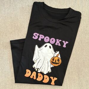 Black Spooky Dad ghost Halloween Shirt 2xl